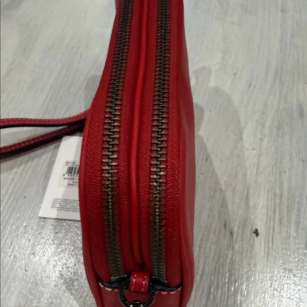 Coach Red Leather Mickey Wristlet/Crossbody